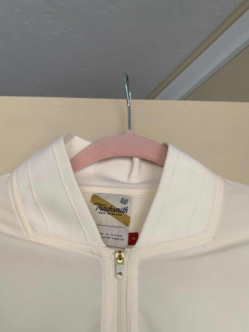 Tracksmith Ivory Beige 1/2 Zip Vest Harbor Shell Top Sz.S Running Athletic Shirt - Picture 4 of 16